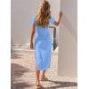imageANRABESS Womens 2025 Summer Maxi Tshirt Dress Short Sleeve Crewneck Tie Waist Casual Slim Fit Slit Spring Long Beach DressesSky Blue