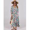 imageANRABESS Womens Boho Maxi Dresses 2025 Summer V Neck Puff Sleeve Floral Flowy Swing Fall Casual Long DressBeige Teal Floral