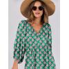 imageANRABESS Womens Boho Maxi Dresses 2025 Summer V Neck Puff Sleeve Floral Flowy Swing Fall Casual Long DressGreen