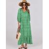 imageANRABESS Womens Boho Maxi Dresses 2025 Summer V Neck Puff Sleeve Floral Flowy Swing Fall Casual Long DressLight Green