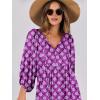 imageANRABESS Womens Boho Maxi Dresses 2025 Summer V Neck Puff Sleeve Floral Flowy Swing Fall Casual Long DressPurple