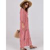 imageANRABESS Womens Boho Maxi Dresses 2025 Summer V Neck Puff Sleeve Floral Flowy Swing Fall Casual Long DressRed Floral