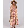 imageANRABESS Womens Boho Maxi Dresses 2025 Summer V Neck Puff Sleeve Floral Flowy Swing Fall Casual Long DressRed Floral Yellow