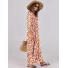 imageANRABESS Womens Boho Maxi Dresses 2025 Summer V Neck Puff Sleeve Floral Flowy Swing Fall Casual Long DressRed Floral Yellow