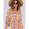imageANRABESS Womens Boho Maxi Dresses 2025 Summer V Neck Puff Sleeve Floral Flowy Swing Fall Casual Long DressRed Floral Yellow
