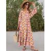 imageANRABESS Womens Boho Maxi Dresses 2025 Summer V Neck Puff Sleeve Floral Flowy Swing Fall Casual Long DressRed Floral Yellow