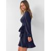 imageANRABESS Womens Dress Long Sleeve Square Neck Tie Waist Ruffle Hem Short Cocktail Wedding Guest Fall Party Club Mini DressesDeep Navy Blue
