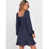 imageANRABESS Womens Dress Long Sleeve Square Neck Tie Waist Ruffle Hem Short Cocktail Wedding Guest Fall Party Club Mini DressesDeep Navy Blue