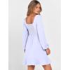 imageANRABESS Womens Dress Long Sleeve Square Neck Tie Waist Ruffle Hem Short Cocktail Wedding Guest Fall Party Club Mini DressesLight Blue