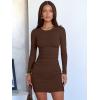 imageANRABESS Womens Fall Long Sleeve Short Dress Rib Knit 2025 Fashion Basic Slim Fit Party Cocktail Night Bodycon Mini DressesBrown