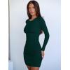 imageANRABESS Womens Fall Long Sleeve Short Dress Rib Knit 2025 Fashion Basic Slim Fit Party Cocktail Night Bodycon Mini DressesDeep Green