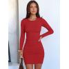imageANRABESS Womens Fall Long Sleeve Short Dress Rib Knit 2025 Fashion Basic Slim Fit Party Cocktail Night Bodycon Mini DressesRed