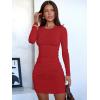 imageANRABESS Womens Fall Long Sleeve Short Dress Rib Knit 2025 Fashion Basic Slim Fit Party Cocktail Night Bodycon Mini DressesRed