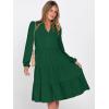 imageANRABESS Womens Fall Midi Dresses Long Sleeve V Neck Swing Tiered Work Business Casual 2025 Flowy Beach Vacation DressForest Green