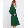 imageANRABESS Womens Fall Midi Dresses Long Sleeve V Neck Swing Tiered Work Business Casual 2025 Flowy Beach Vacation DressForest Green