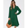 imageANRABESS Womens Fall Midi Dresses Long Sleeve V Neck Swing Tiered Work Business Casual 2025 Flowy Beach Vacation DressForest Green