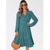 imageANRABESS Womens Fall Midi Dresses Long Sleeve V Neck Swing Tiered Work Business Casual 2025 Flowy Beach Vacation DressLake