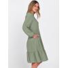 imageANRABESS Womens Fall Midi Dresses Long Sleeve V Neck Swing Tiered Work Business Casual 2025 Flowy Beach Vacation DressLight Green