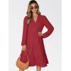imageANRABESS Womens Fall Midi Dresses Long Sleeve V Neck Swing Tiered Work Business Casual 2025 Flowy Beach Vacation DressRed
