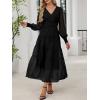 imageANRABESS Womens Floral Long Sleeve Maxi Dress V Neck Chiffon Flowy Boho ALine 2025 Fall Wedding Guest Party Wrap DressesBlack