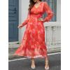 imageANRABESS Womens Floral Long Sleeve Maxi Dress V Neck Chiffon Flowy Boho ALine 2025 Fall Wedding Guest Party Wrap DressesFloral Red