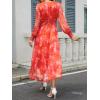 imageANRABESS Womens Floral Long Sleeve Maxi Dress V Neck Chiffon Flowy Boho ALine 2025 Fall Wedding Guest Party Wrap DressesFloral Red