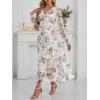 imageANRABESS Womens Floral Long Sleeve Maxi Dress V Neck Chiffon Flowy Boho ALine 2025 Fall Wedding Guest Party Wrap DressesFloral White