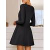 imageANRABESS Womens Long Sleeve ALine Mini Dress 2025 Fall Boat Neck Semi Formal Fit and Flare Casual Business Short DressesBlack
