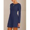 imageANRABESS Womens Long Sleeve ALine Mini Dress 2025 Fall Boat Neck Semi Formal Fit and Flare Casual Business Short DressesNavy Blue