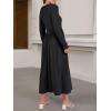 imageANRABESS Womens Long Sleeve Elegant Modest Drop Waist Maxi Dress 2025 Fall Casual Flowy Pleated Long Dresses with PocketsBlack
