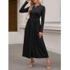 imageANRABESS Womens Long Sleeve Elegant Modest Drop Waist Maxi Dress 2025 Fall Casual Flowy Pleated Long Dresses with PocketsBlack