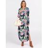 imageANRABESS Womens Long Sleeve Maxi Dresses 2025 Fall Outfits Casual Loose Split Travel Vacation T Shirt Dress with PocketsFloral Green Pink