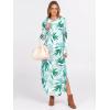 imageANRABESS Womens Long Sleeve Maxi Dresses 2025 Fall Outfits Casual Loose Split Travel Vacation T Shirt Dress with PocketsFloral Green White