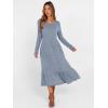 imageANRABESS Womens Long Sleeve Midi Dress 2025 Fall Rib Knit Crew Neck A Line Soft Flowy Swing Dresses with Pocket Casual TrendyBlue