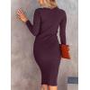 imageANRABESS Womens Long Sleeve Mock Neck Slim Fit Ribbed Bodycon Knit Slit Cocktail Sweater Midi Dress 2025 Trendy Fall OutfitsPurple