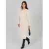 imageANRABESS Womens Long Sleeve Sweater Dress 2025 Fall Crewneck Bodycon Stretch Ribbed Knit Slim Fit Midi Dresses Trendy OutfitsBeige