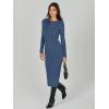 imageANRABESS Womens Long Sleeve Sweater Dress 2025 Fall Crewneck Bodycon Stretch Ribbed Knit Slim Fit Midi Dresses Trendy OutfitsDusty Blue