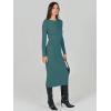 imageANRABESS Womens Long Sleeve Sweater Dress 2025 Fall Crewneck Bodycon Stretch Ribbed Knit Slim Fit Midi Dresses Trendy OutfitsGreen Blue