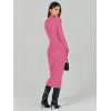 imageANRABESS Womens Long Sleeve Sweater Dress 2025 Fall Crewneck Bodycon Stretch Ribbed Knit Slim Fit Midi Dresses Trendy OutfitsHot Pink