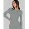 imageANRABESS Womens Long Sleeve Sweater Dress 2025 Fall Crewneck Bodycon Stretch Ribbed Knit Slim Fit Midi Dresses Trendy OutfitsLight Gray