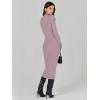imageANRABESS Womens Long Sleeve Sweater Dress 2025 Fall Crewneck Bodycon Stretch Ribbed Knit Slim Fit Midi Dresses Trendy OutfitsLight Purple