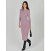 imageANRABESS Womens Long Sleeve Sweater Dress 2025 Fall Crewneck Bodycon Stretch Ribbed Knit Slim Fit Midi Dresses Trendy OutfitsLight Purple