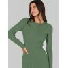 imageANRABESS Womens Long Sleeve Sweater Dress 2025 Fall Crewneck Bodycon Stretch Ribbed Knit Slim Fit Midi Dresses Trendy OutfitsOlive