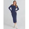 imageANRABESS Womens Long Sleeve Sweater Dress 2025 Fall Crewneck Bodycon Stretch Ribbed Knit Slim Fit Midi Dresses Trendy OutfitsRoyal Blue