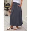imageANRABESS Womens Maxi Skirts 2025 Fall Trendy Ankle Length High Waisted Boho Flowy Beach Long Skirt with Pockets FashionDark Grey