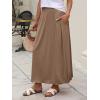 imageANRABESS Womens Maxi Skirts 2025 Fall Trendy Ankle Length High Waisted Boho Flowy Beach Long Skirt with Pockets FashionKhaki