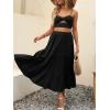 imageANRABESS Womens Summer Boho Flowy Swing Tiered ALine Maxi Skirt 2025 Fashion Trendy Elastic Waist Pleated Long Beach DressBlack