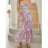 imageANRABESS Womens Summer Boho Flowy Swing Tiered ALine Maxi Skirt 2025 Fashion Trendy Elastic Waist Pleated Long Beach DressFloral 03