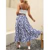 imageANRABESS Womens Summer Boho Flowy Swing Tiered ALine Maxi Skirt 2025 Fashion Trendy Elastic Waist Pleated Long Beach DressFloral Lily
