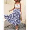 imageANRABESS Womens Summer Boho Flowy Swing Tiered ALine Maxi Skirt 2025 Fashion Trendy Elastic Waist Pleated Long Beach DressFloral Lily